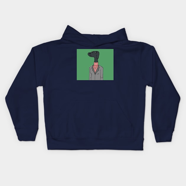 Office Labrador Kids Hoodie by PruneyToons